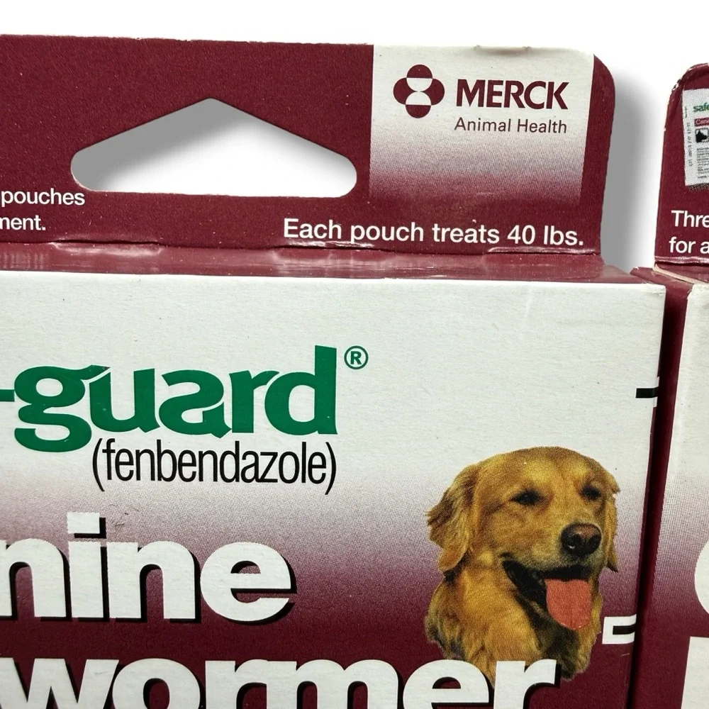 3x Safe-Guard Canine Dog Dewormer 3x4g Packets Merck EXP 1/26 New Sealed‎